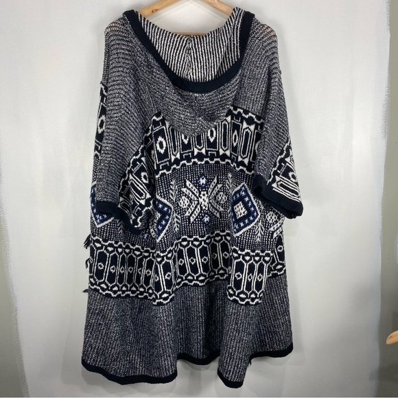 American‎ Eagle BOHO Tassel Aztec Short Sleeve Duster Longline Cardigan Sweater - Picture 5 of 6